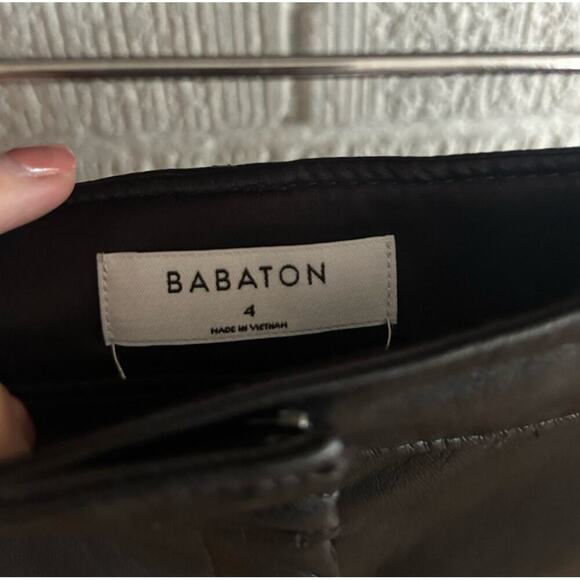 Aritzia Babaton Command Vegan Leather Cropped Pant Black Mid-Rise Pants Size 4 - Picture 4 of 7